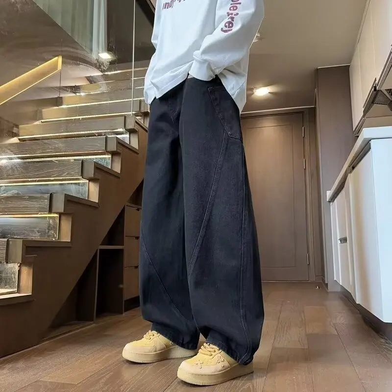 Vintage Washed Baggy Jeans for Men Loose Fit Wide Leg Denim Trousers Comfortable Streetwear Y2K Fashion Pants
Vintage Washed Baggy Jeans for Men Loose Fit Wide Leg Denim Trousers Comfortable Streetwear Y2K Fashion Pants