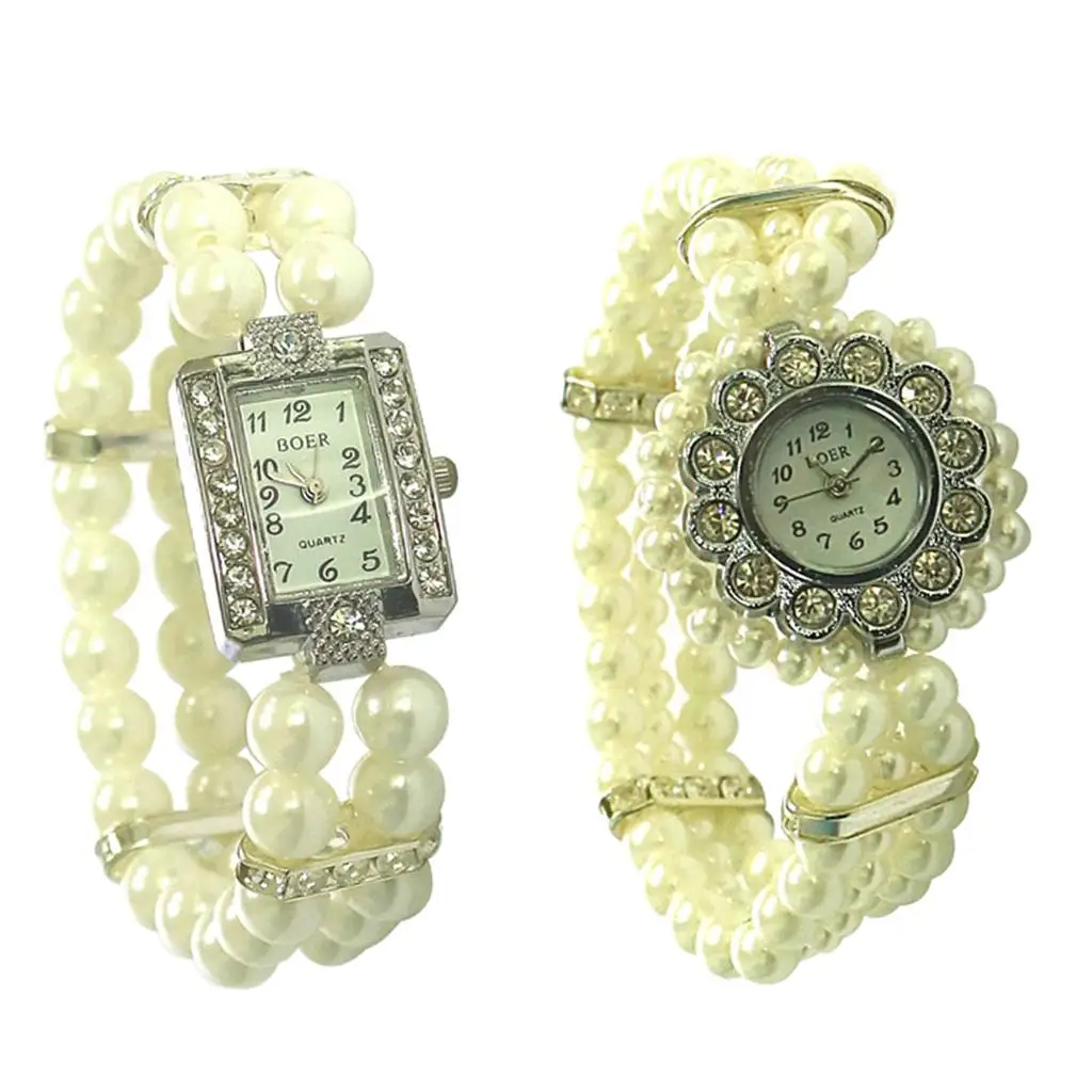 Handmade Imitation Pearl Bracelet Watch Bangle Rhinestone Wristwatch Elegant Women Teen Fashion
Handmade Imitation Pearl Bracelet Watch Bangle Rhinestone Wristwatch Elegant Women Teen Fashion