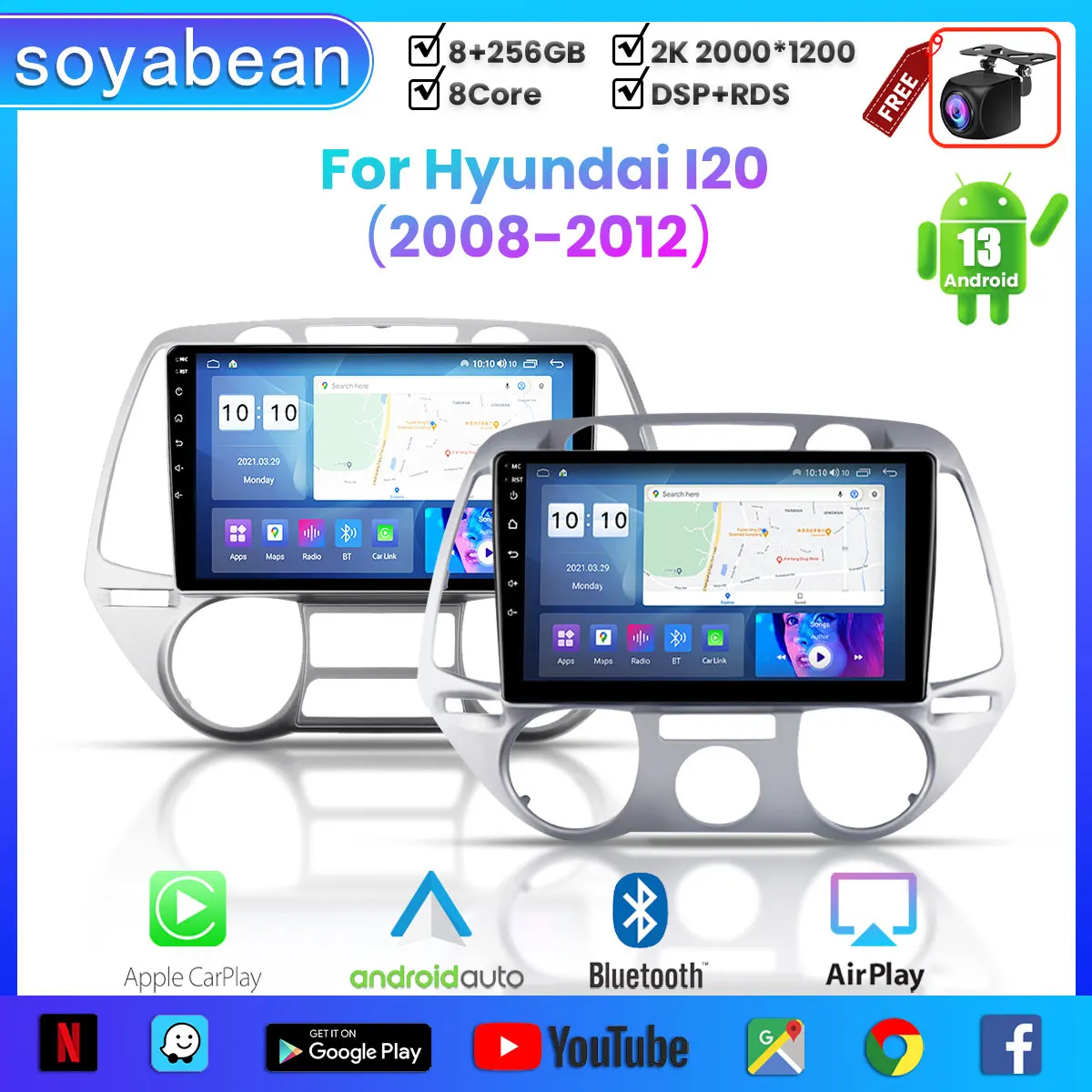 Автомобильный радиоприемник Android 13 для Hyundai I20 2008-2012,9 дюймов 2K мультимедийный плеер с 4G Car Carplay и 2Din GPS
Автомобильный радиоприемник Android 13 для Hyundai I20 2008-2012,9 дюймов 2K мультимедийный плеер с 4G Car Carplay и 2Din GPS