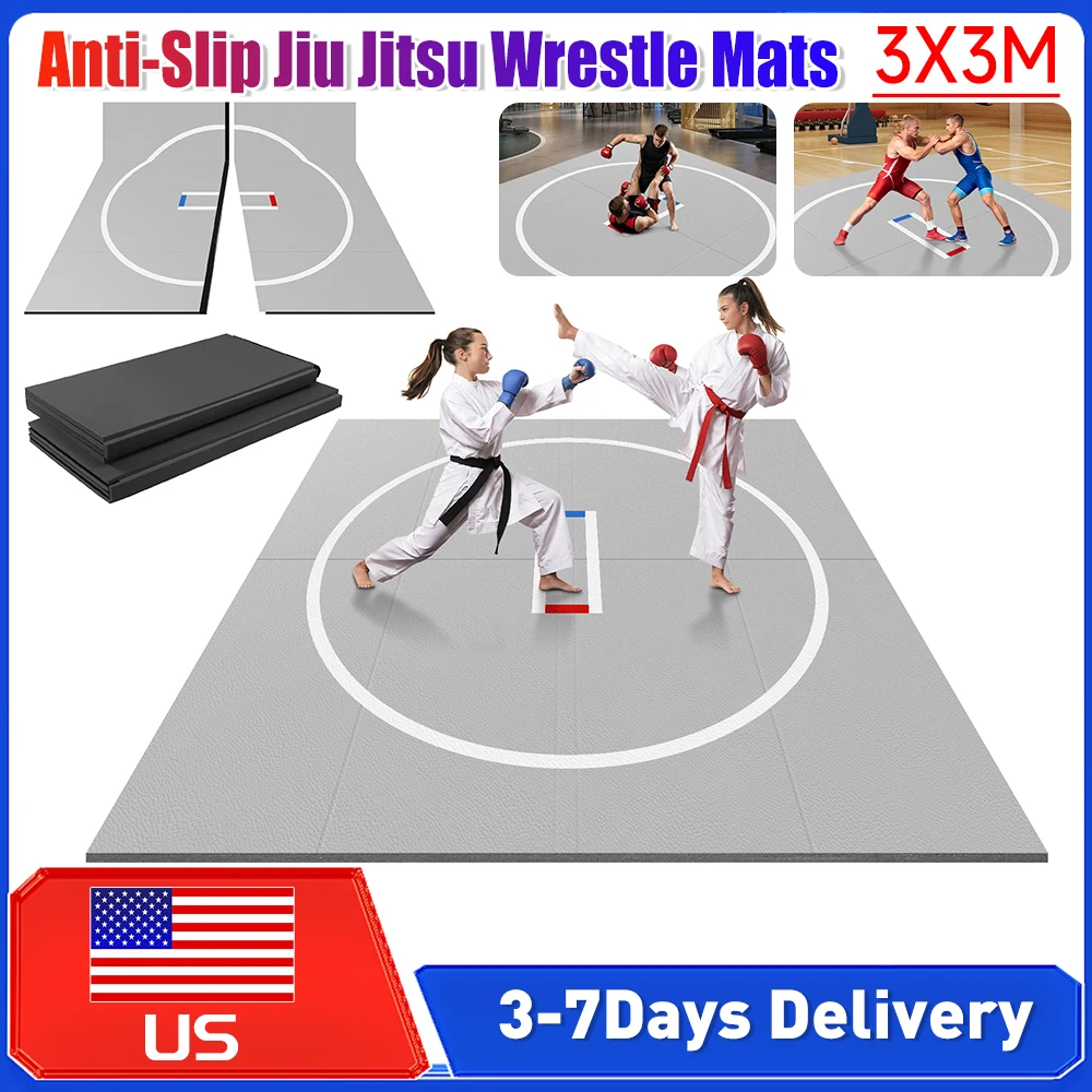 3M X 3M Roll Out Wrestling Mat Wear Resist Multi-Functional Training Blankets Anti-Slip for Grappling Martial Art Boxing Judo
3M X 3M Roll Out Wrestling Mat Wear Resist Multi-Functional Training Blankets Anti-Slip for Grappling Martial Art Boxing Judo