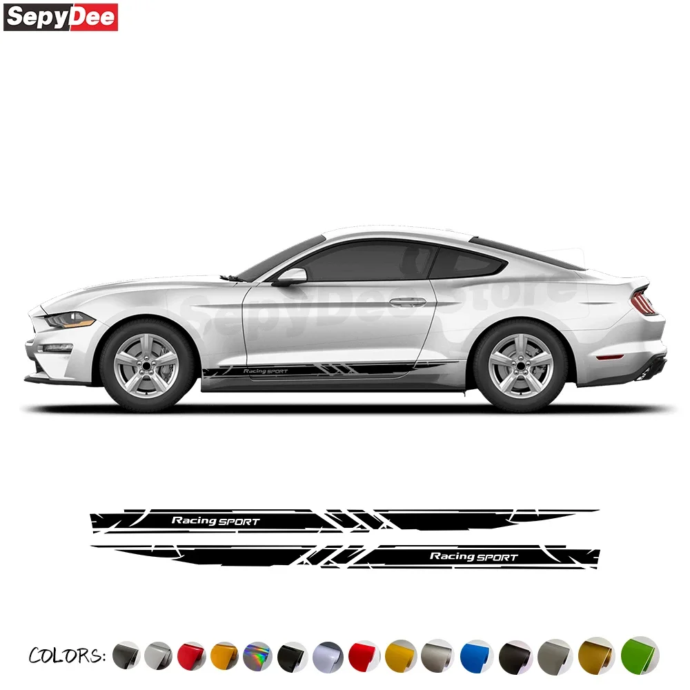 2Pcs Car Door Side Stripes Skirt Stickers for Ford Mustang Racing Sport Body Decor Vinyl Film Decals Car Tuning Accessories
2Pcs Car Door Side Stripes Skirt Stickers for Ford Mustang Racing Sport Body Decor Vinyl Film Decals Car Tuning Accessories
