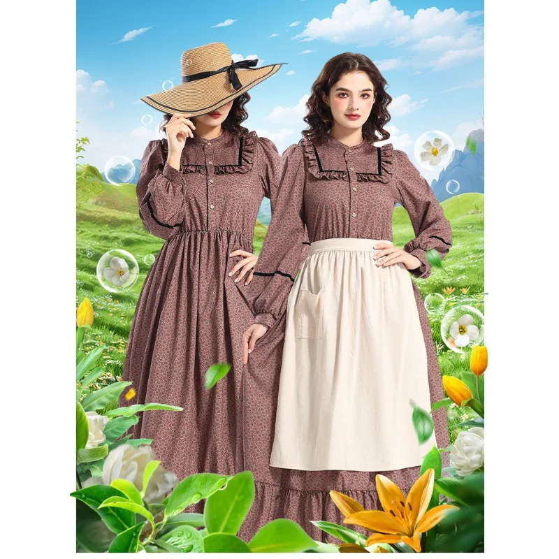 Колониальное коричневое пасторальное платье с цветочным принтом Прерийский викторианский средневековый костюм авангарда
Колониальное коричневое пасторальное платье с цветочным принтом Прерийский викторианский средневековый костюм авангарда