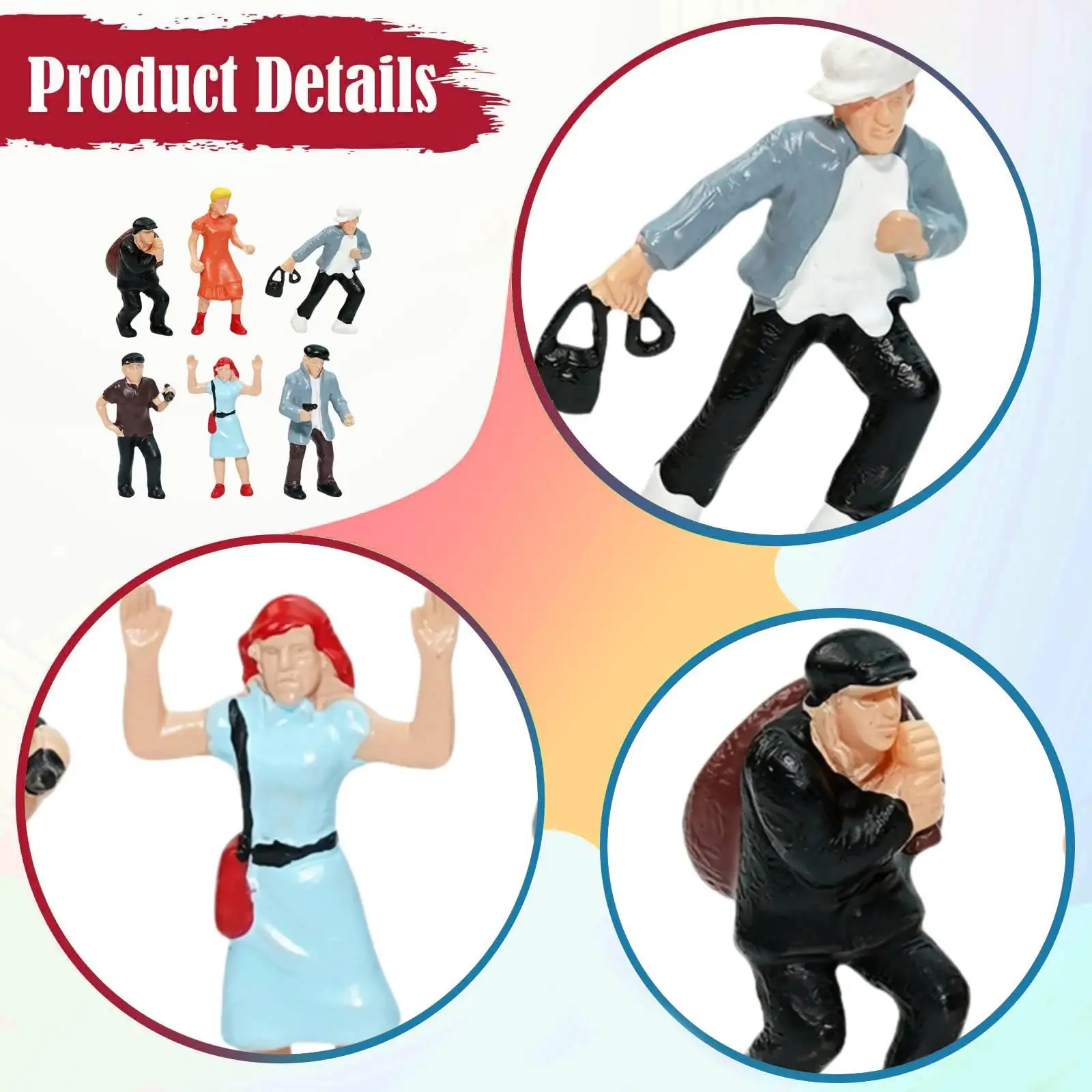 6Pcs 1:87 People Figure Tiny Props Scenes Mini Models Miniature Figurines for Architectural Layout Sand Table
6Pcs 1:87 People Figure Tiny Props Scenes Mini Models Miniature Figurines for Architectural Layout Sand Table