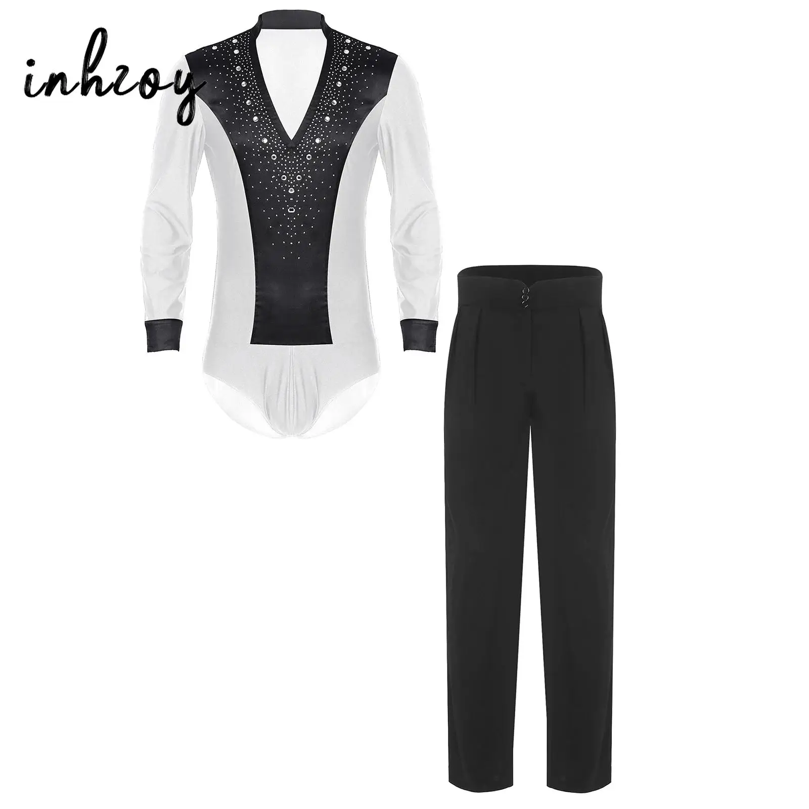 Мужские комплекты трико для латинского балета, гимнастические наряды, сверкающий костюм балерины с длинными рукавами для джазовых танцев, соревнований, мероприятия
Мужские комплекты трико для латинского балета, гимнастические наряды, сверкающий костюм балерины с длинными рукавами для джазовых танцев, соревнований, мероприятия