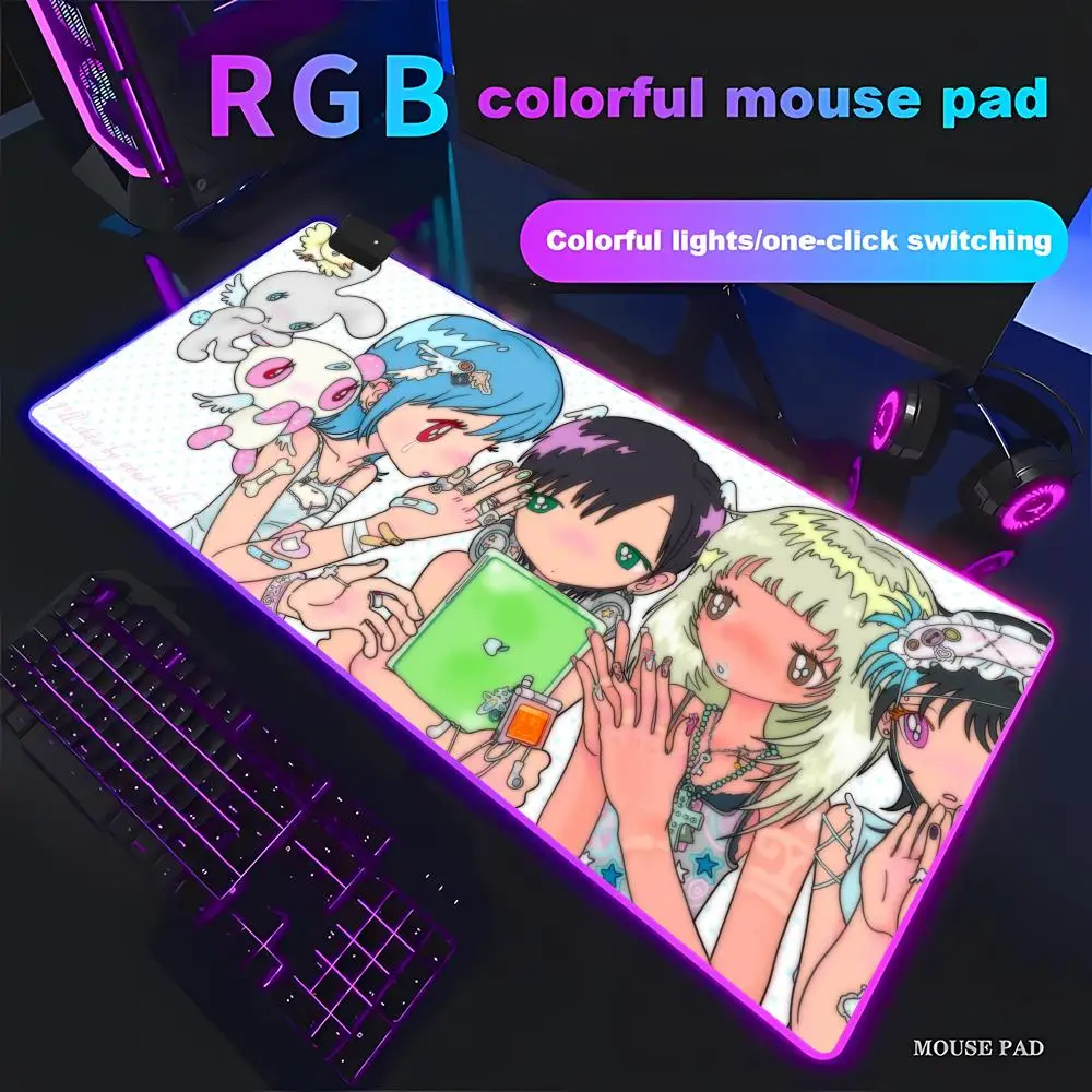 HYBXAXC Vintage Harajuku Y2K Cute Cartoon Girls Large Mouse Pad Non Slip Rubber Base RGB LED XXL Computer pad Non-slip Decor
HYBXAXC Vintage Harajuku Y2K Cute Cartoon Girls Large Mouse Pad Non Slip Rubber Base RGB LED XXL Computer pad Non-slip Decor