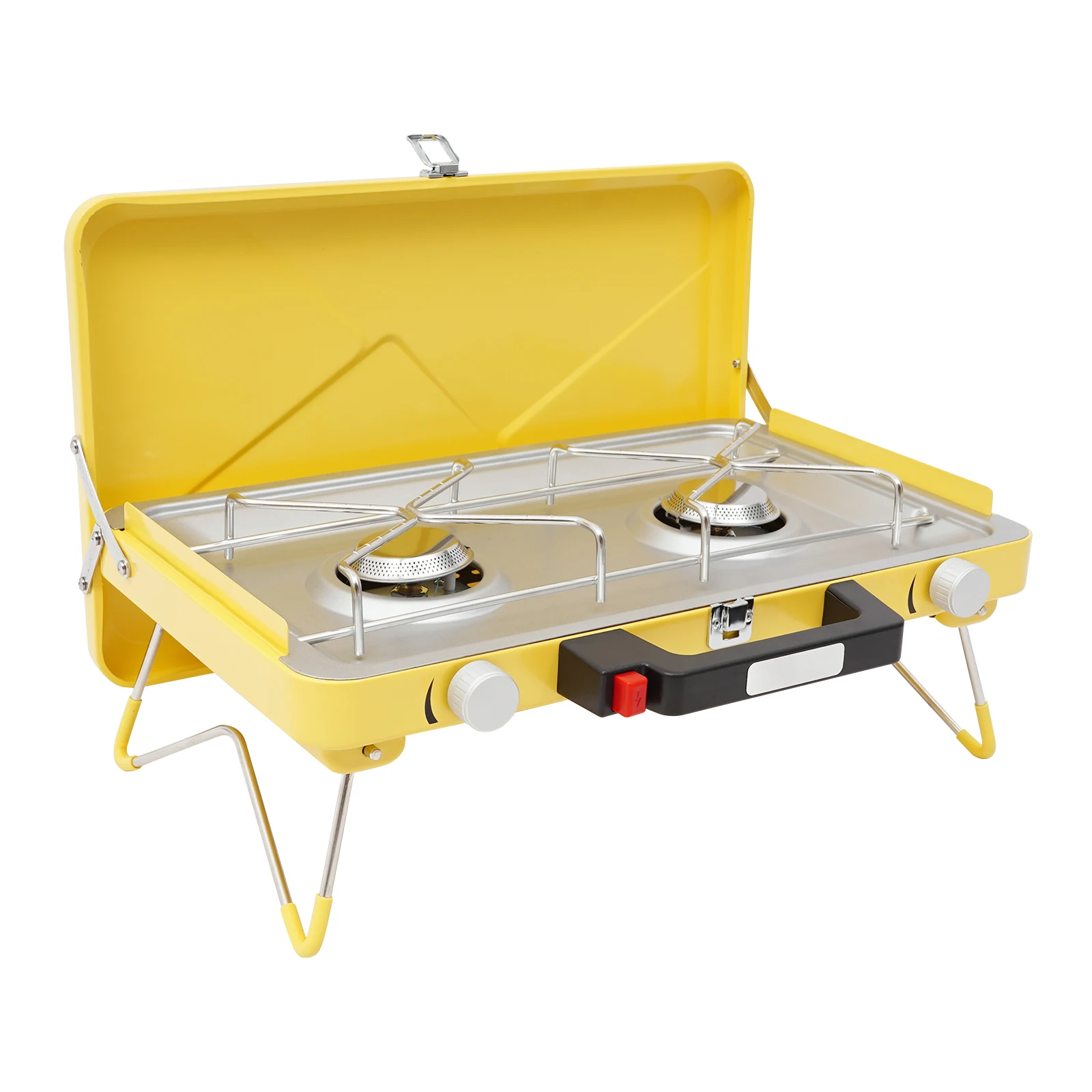 2-Burner Camping Stove 3500W, Portable Gas Grill with Piezoelectric Ignition & Windshield for Outdoor BBQ Picnic
2-Burner Camping Stove 3500W, Portable Gas Grill with Piezoelectric Ignition & Windshield for Outdoor BBQ Picnic