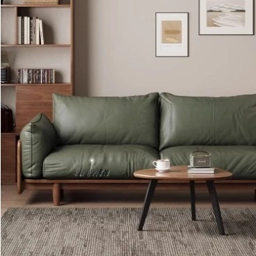 Solid wood sofa four-person living room leather sofa black walnut no auxiliary materials log straight row
Solid wood sofa four-person living room leather sofa black walnut no auxiliary materials log straight row