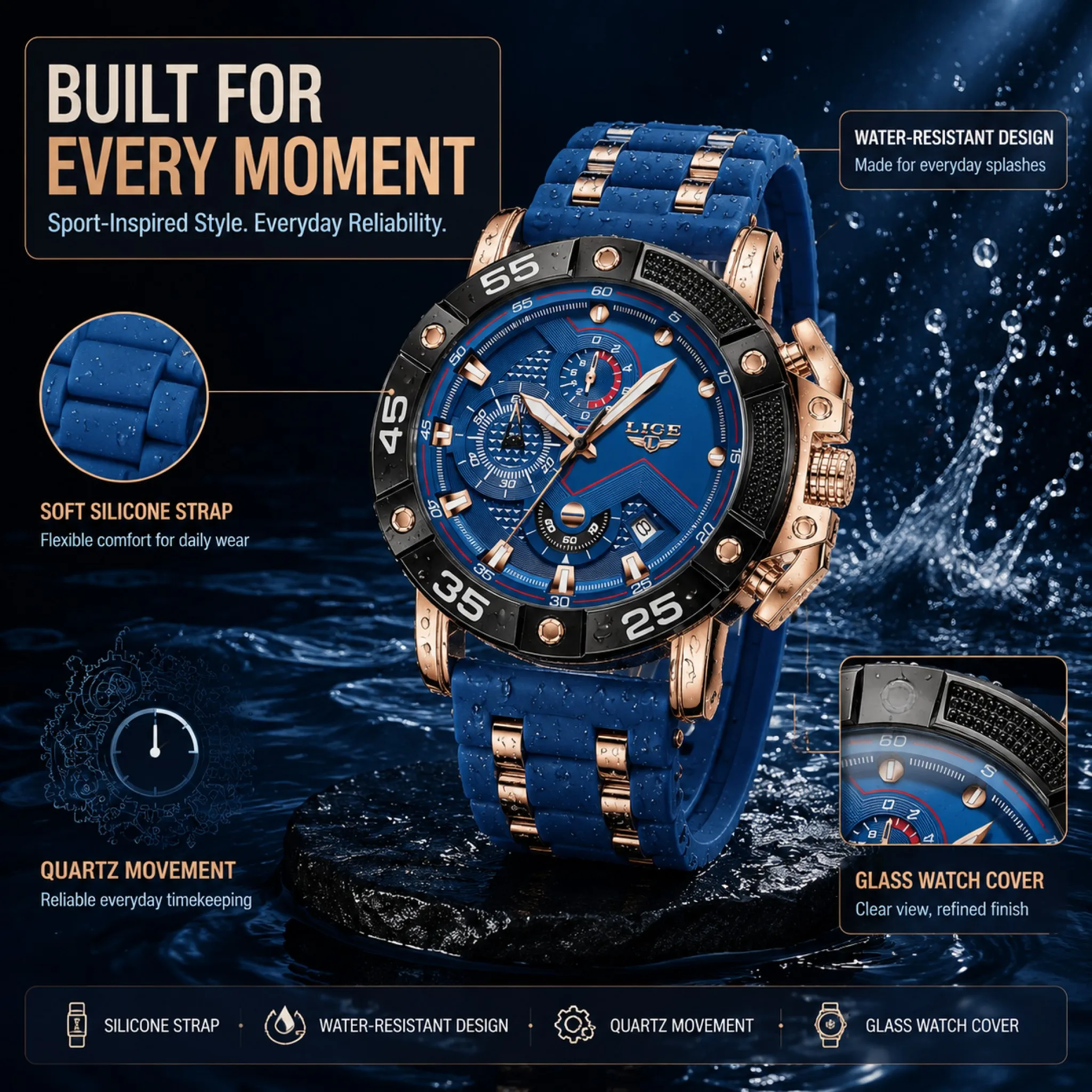 LIGE 2025 Luxury Men's Watches Business Silicone Quartz Mens Watch Waterproof Luminous Date Watches Male Relogios Masculino
LIGE 2025 Luxury Men's Watches Business Silicone Quartz Mens Watch Waterproof Luminous Date Watches Male Relogios Masculino
