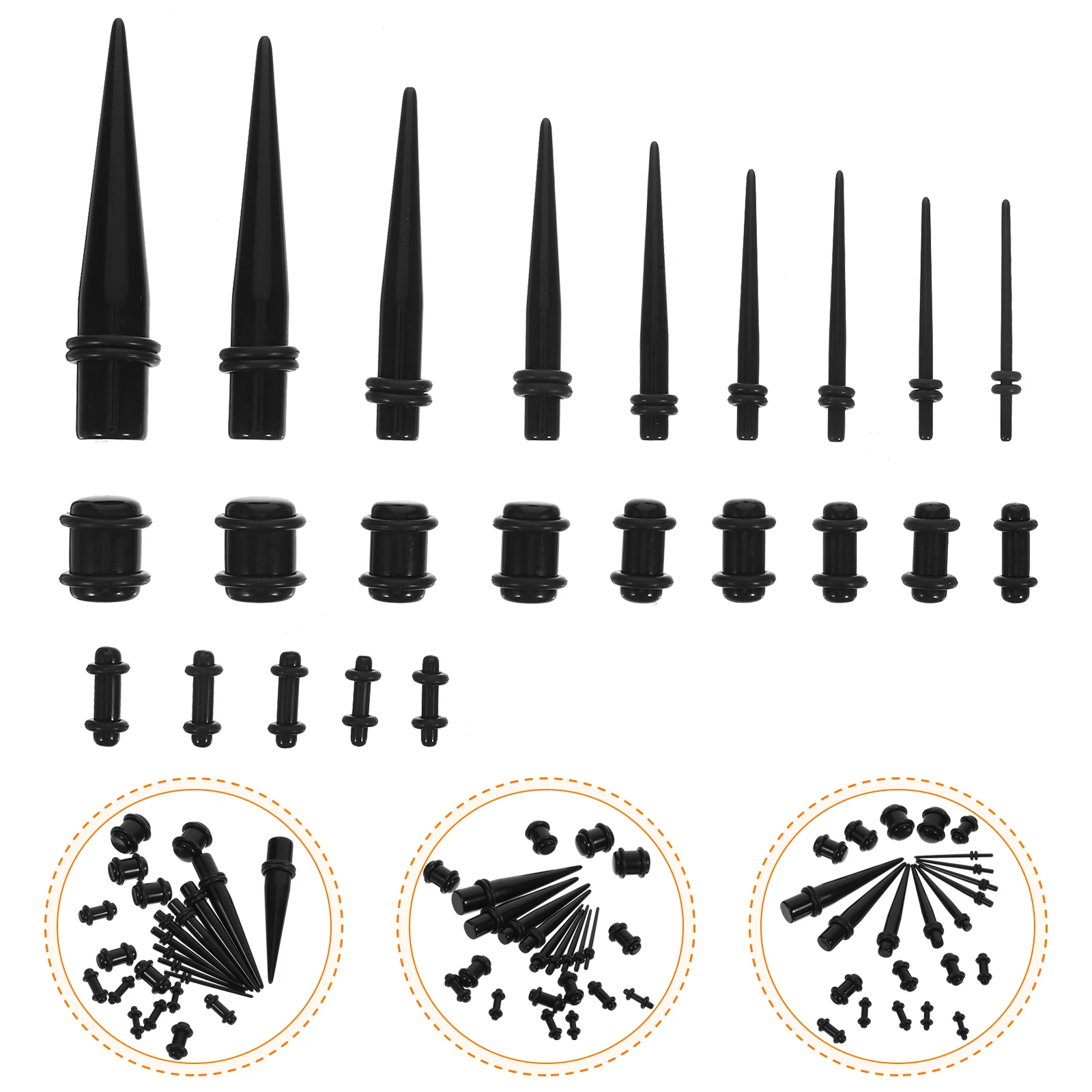 23pcs Ear Expander Durable Acrylic Tapers 1 3mm 1 6mm 2mm 3 2mm 4mm 5mm 8mm 10mm Black Various Sizes Stretching Kit Body Jewelry
23pcs Ear Expander Durable Acrylic Tapers 1 3mm 1 6mm 2mm 3 2mm 4mm 5mm 8mm 10mm Black Various Sizes Stretching Kit Body Jewelry