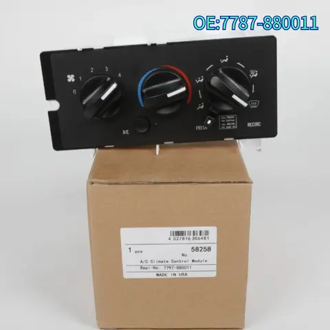 High Quality New For 7787-880011 HVAC Mack Ch613 cv713 2001 2002-2005 CXN612 CXN613 Heater A/C Control Switch Panel Front