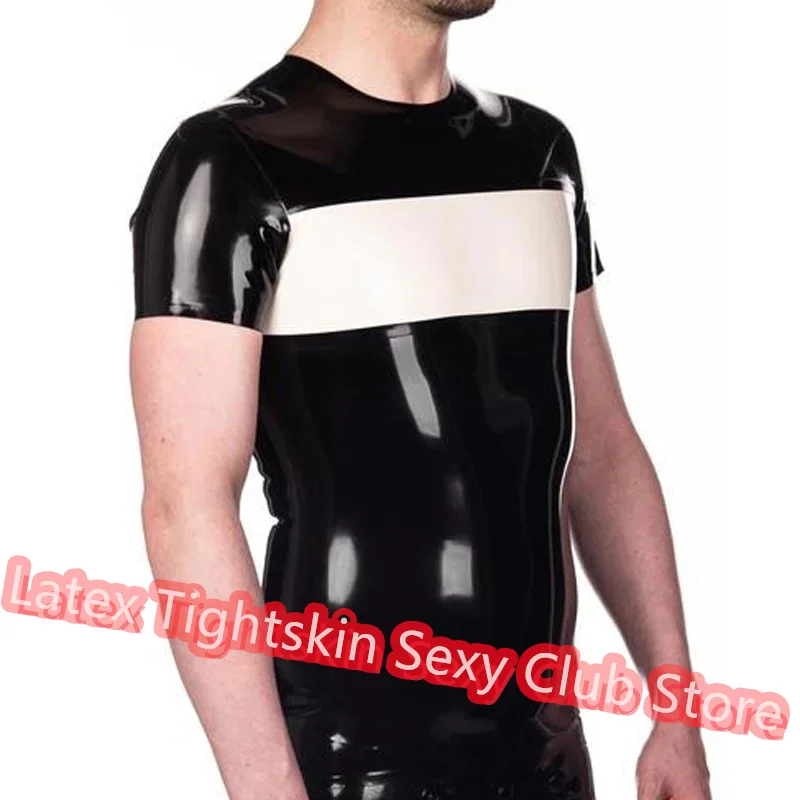 Handmade Latex Men Sleeveless Shirt Man Sexy Tops Rubber Tank Vest with White Trim Cosplay Costume
Handmade Latex Men Sleeveless Shirt Man Sexy Tops Rubber Tank Vest with White Trim Cosplay Costume