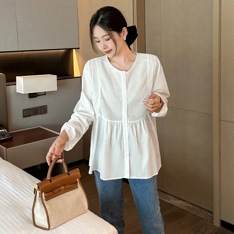 204# Autumn Korean Fashion Maternity Blouses Sweet Elegant Loose Tunic Clothes For Pregnant Women Casual Pregnancy Shirt Tops
204# Autumn Korean Fashion Maternity Blouses Sweet Elegant Loose Tunic Clothes For Pregnant Women Casual Pregnancy Shirt Tops
