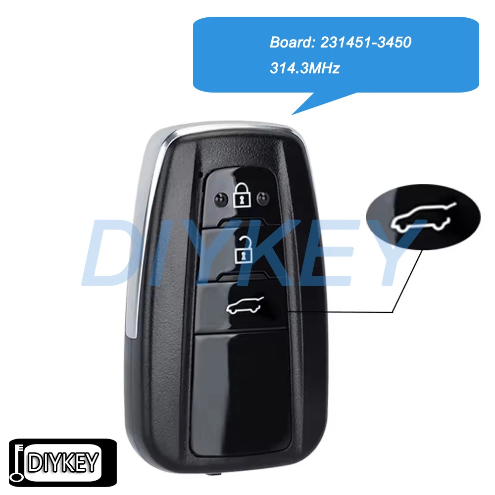 3-кнопочный смарт-брелок с дистанционным управлением, замена 314,3 МГц для платы Toyota Land Cruiser: 231451-3450
3-кнопочный смарт-брелок с дистанционным управлением, замена 314,3 МГц для платы Toyota Land Cruiser: 231451-3450
