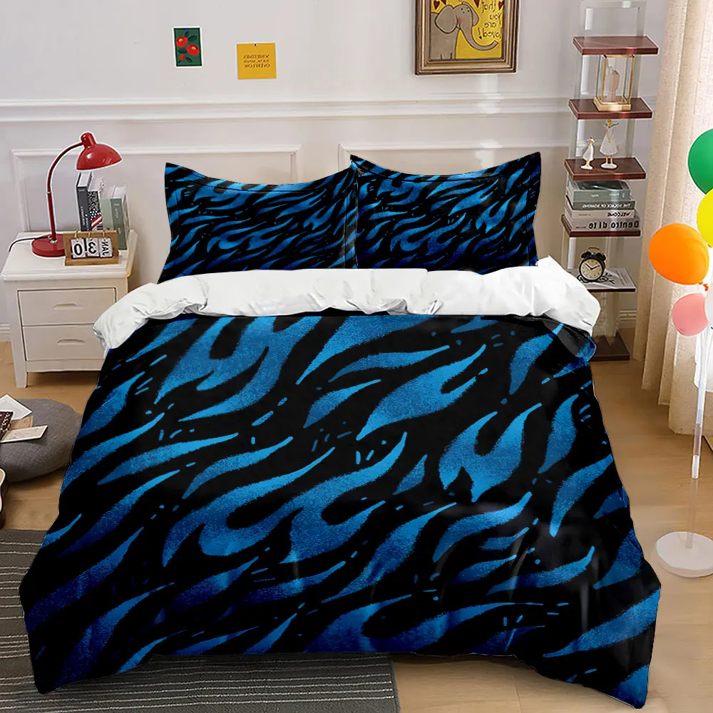 Cool blue flowing flame texture Print Soft Comfortable Duvet Cover Bedding Set Included 1*Duvet Cover 2*Pillowcases
Cool blue flowing flame texture Print Soft Comfortable Duvet Cover Bedding Set Included 1*Duvet Cover 2*Pillowcases