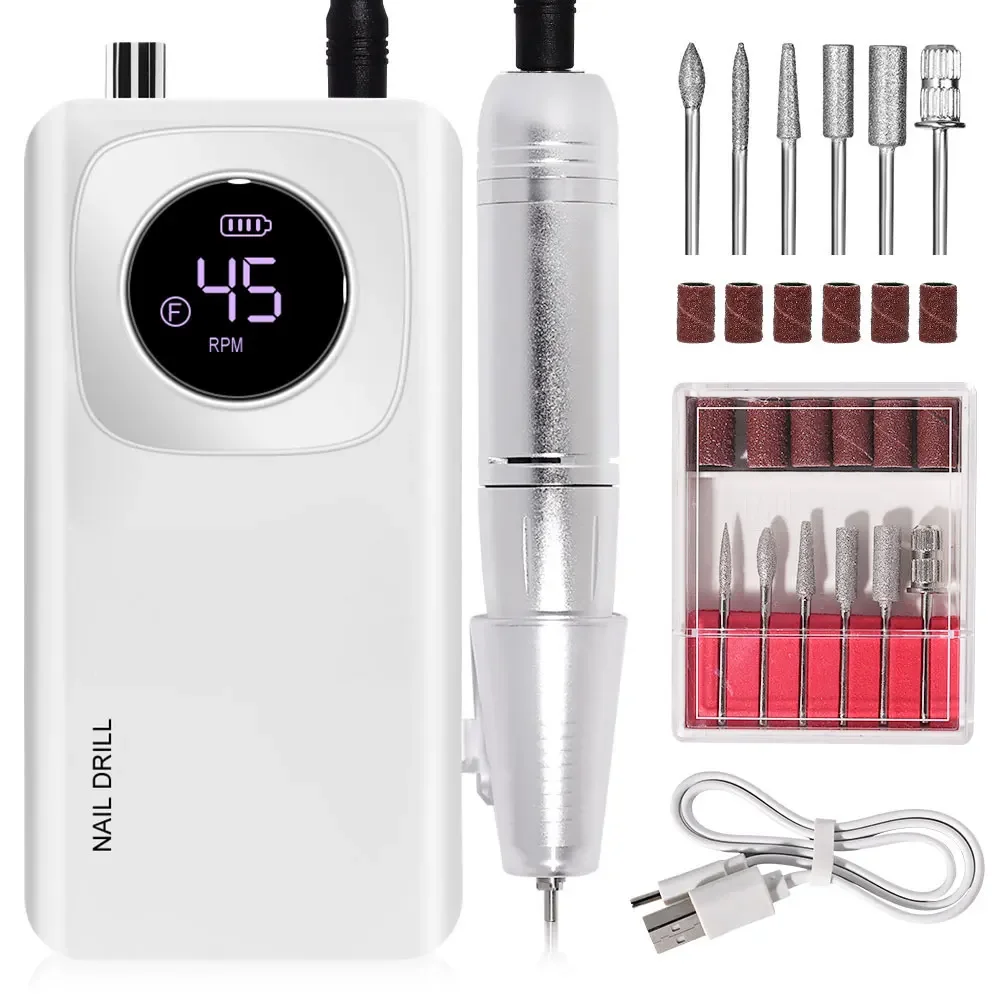 Rechargeable Electric Nail File Professional - 45000RPM Portable Efile Nail Drill Kit, Cordless E File Nail Drill Machine
Rechargeable Electric Nail File Professional - 45000RPM Portable Efile Nail Drill Kit, Cordless E File Nail Drill Machine