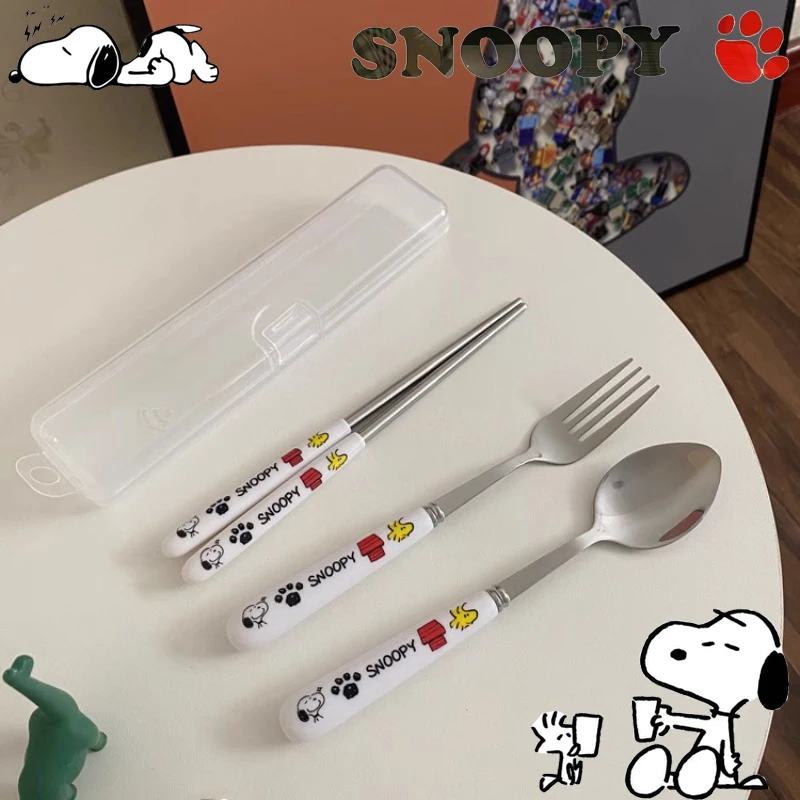 New Snoopy Anime Tableware Children's Toddler Kids Meal Stainless Steel Spoon Fork Chopsticks Cartoon Birthday Gift for Friends
New Snoopy Anime Tableware Children's Toddler Kids Meal Stainless Steel Spoon Fork Chopsticks Cartoon Birthday Gift for Friends