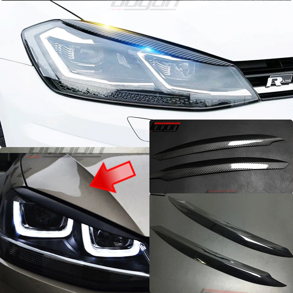 2 шт. для VW Golf 7 VII GTI GTD GTE R MK7 2013-2020 углеродный внешний вид и глянцевый черный цвет передняя фара автомобиля накладка на веко для бровей
2 шт. для VW Golf 7 VII GTI GTD GTE R MK7 2013-2020 углеродный внешний вид и глянцевый черный цвет передняя фара автомобиля накладка на веко для бровей