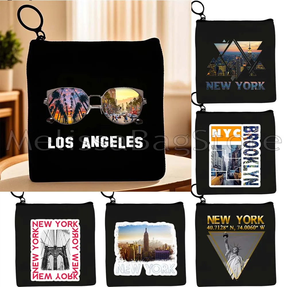 America New York Skyline Statue of Liberty Brooklyn Bridge NYC USA Gift Canvas Coin Purse Key Case Small Bag Wallet Zipper Pouch
America New York Skyline Statue of Liberty Brooklyn Bridge NYC USA Gift Canvas Coin Purse Key Case Small Bag Wallet Zipper Pouch