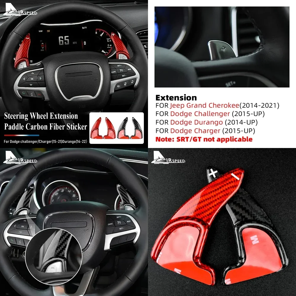 Dry Carbon Fiber Steering Wheel Paddle Shift Extension for Jeep Grand Cherokee Dodge Durango 2014 2023 Charger Challenger
Dry Carbon Fiber Steering Wheel Paddle Shift Extension for Jeep Grand Cherokee Dodge Durango 2014 2023 Charger Challenger