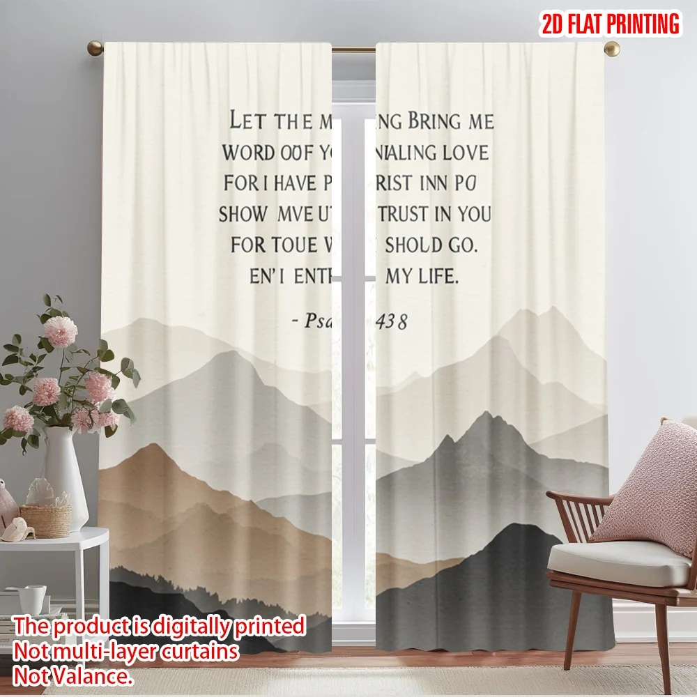 2pcs 2D flat printing Window Treatment Curtains Morning Trust Love Mountains Polyester Without Electricity Festive Curtains for
2pcs 2D flat printing Window Treatment Curtains Morning Trust Love Mountains Polyester Without Electricity Festive Curtains for