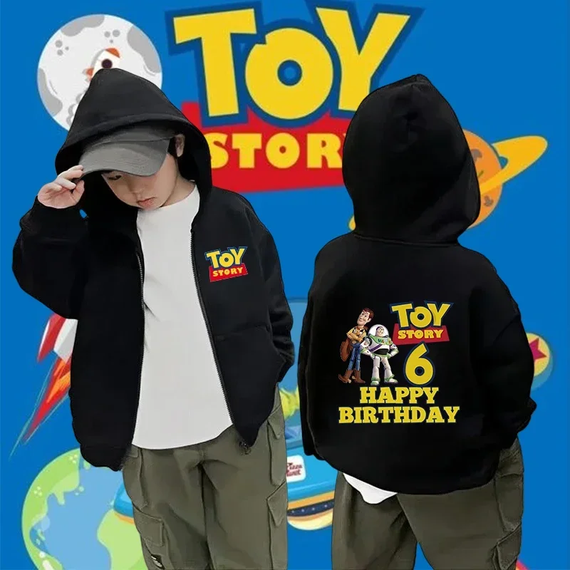 Детская толстовка на молнии «История игрушек», одежда на день рождения 1–14 лет Вуди Базз Лайтер, одежда Диснея, каваи, аниме, детский свитер с героями мультфильмов для мальчиков и девочек 
Детская толстовка на молнии «История игрушек», одежда на день рождения 1–14 лет Вуди Базз Лайтер, одежда Диснея, каваи, аниме, детский свитер с героями мультфильмов для мальчиков и девочек
