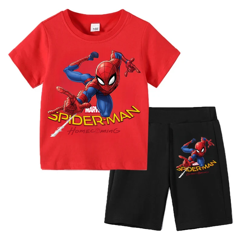 Disney Children's T-shirts Set Spiderman Printed Boys Summer Trend Baby Short Sleeve Shorts Two-piece Set Kids Outfits
Disney Children's T-shirts Set Spiderman Printed Boys Summer Trend Baby Short Sleeve Shorts Two-piece Set Kids Outfits