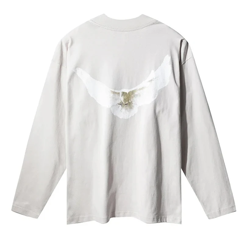 Street Fashion Brand Kanye West Long Sleeves T-shirt Peace Pigeon Design Tops High Quality Casual KANYE WEST T shirts
Street Fashion Brand Kanye West Long Sleeves T-shirt Peace Pigeon Design Tops High Quality Casual KANYE WEST T shirts