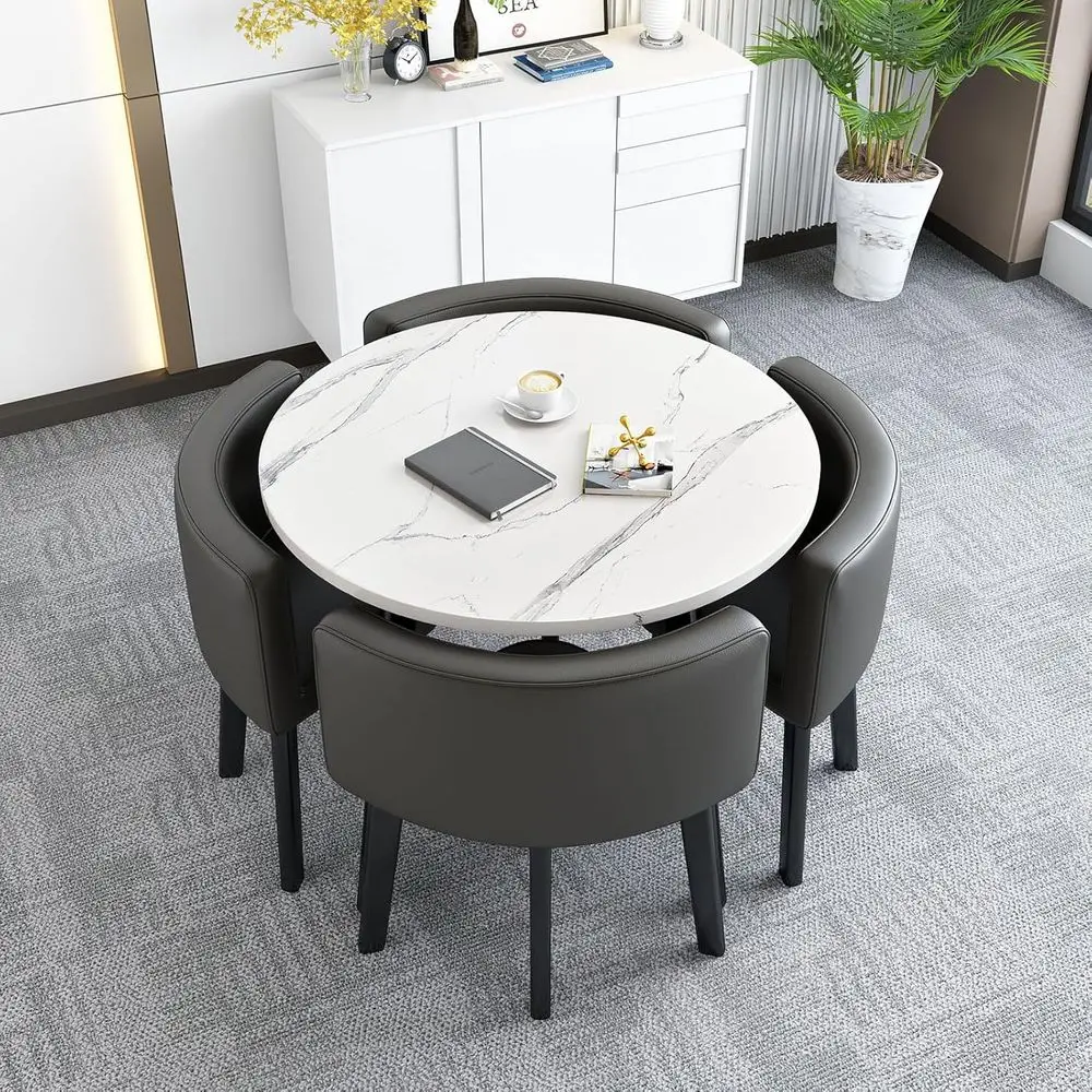 70 Inch Round Corner Dining Table with Chairs, Kitchen Use, 75cm Diameter
70 Inch Round Corner Dining Table with Chairs, Kitchen Use, 75cm Diameter