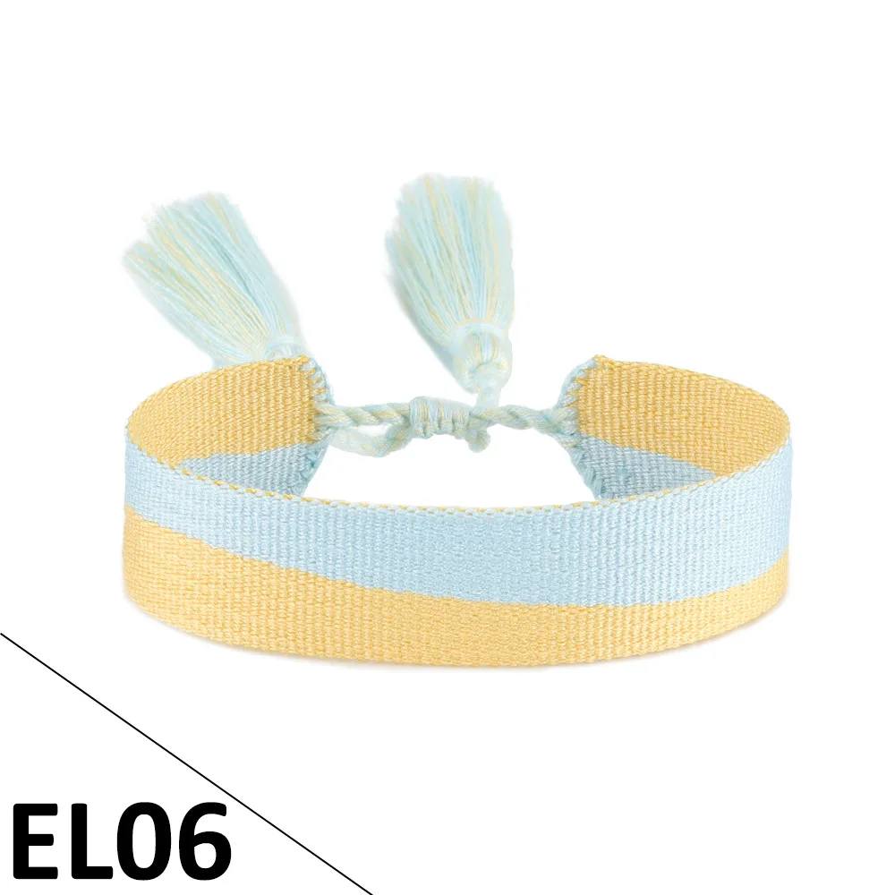 Hand-woven bracelets for men and women bohemian style tassel hand rope wristbands jewellery can be customised pattern logo
Hand-woven bracelets for men and women bohemian style tassel hand rope wristbands jewellery can be customised pattern logo
