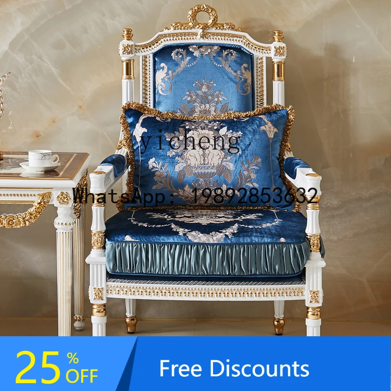 X1 European Style Fabric Leisure Chair American Luxury Heavy Carving Leisure Chair Living Room Gold Foil Sofa Chair
X1 European Style Fabric Leisure Chair American Luxury Heavy Carving Leisure Chair Living Room Gold Foil Sofa Chair