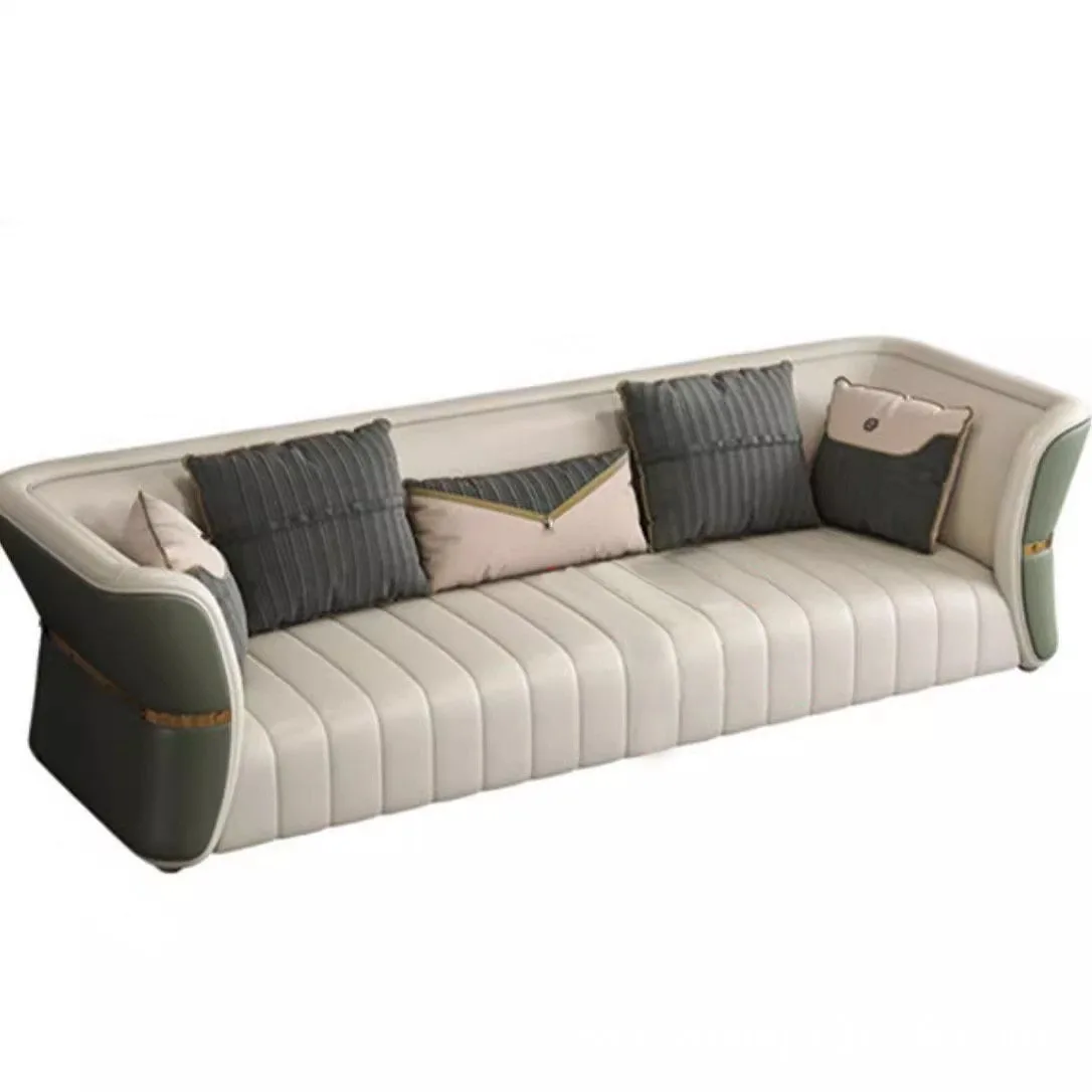 Italian light luxury large apartment villa leather sofa modern simple living room hotel model
Italian light luxury large apartment villa leather sofa modern simple living room hotel model