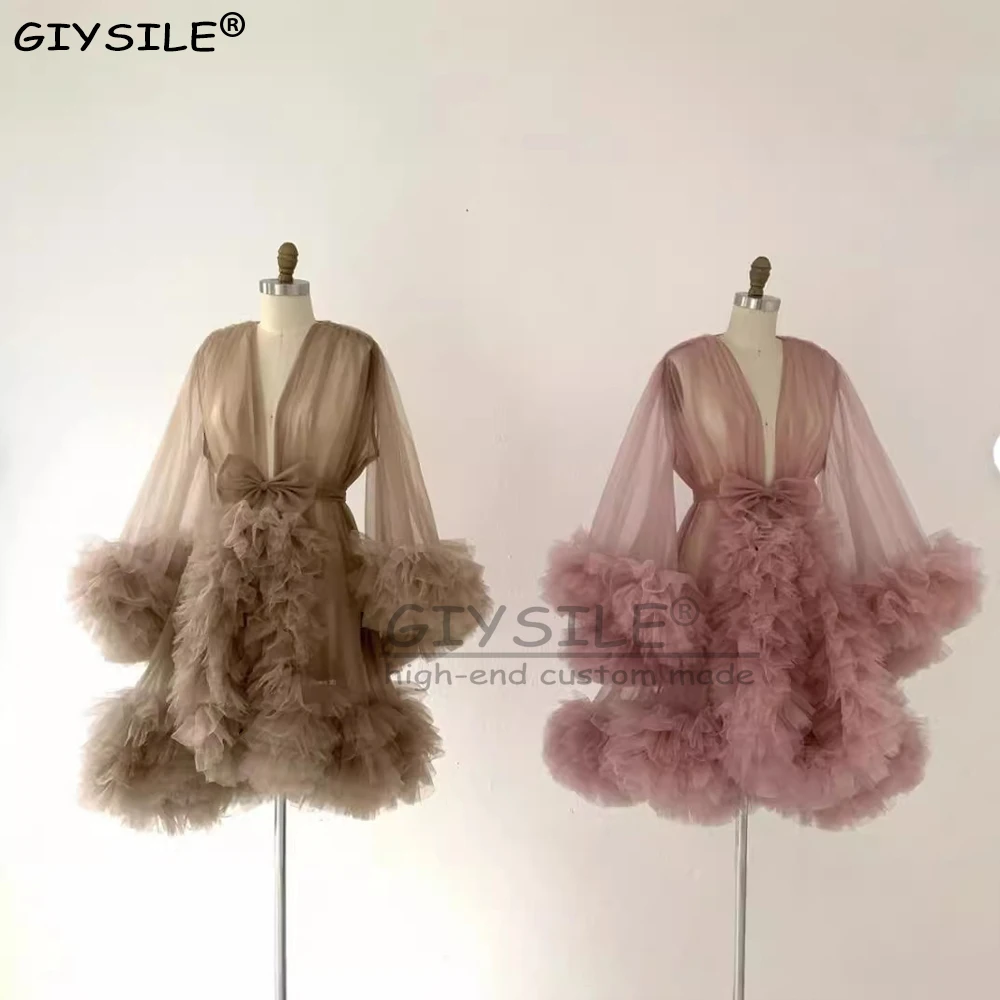 GIYSILE Customized Mesh Morning Robe Dress Women's Pregnant Photography Dress Short Yarn Skirt Evening Dress robe de mariage
GIYSILE Customized Mesh Morning Robe Dress Women's Pregnant Photography Dress Short Yarn Skirt Evening Dress robe de mariage