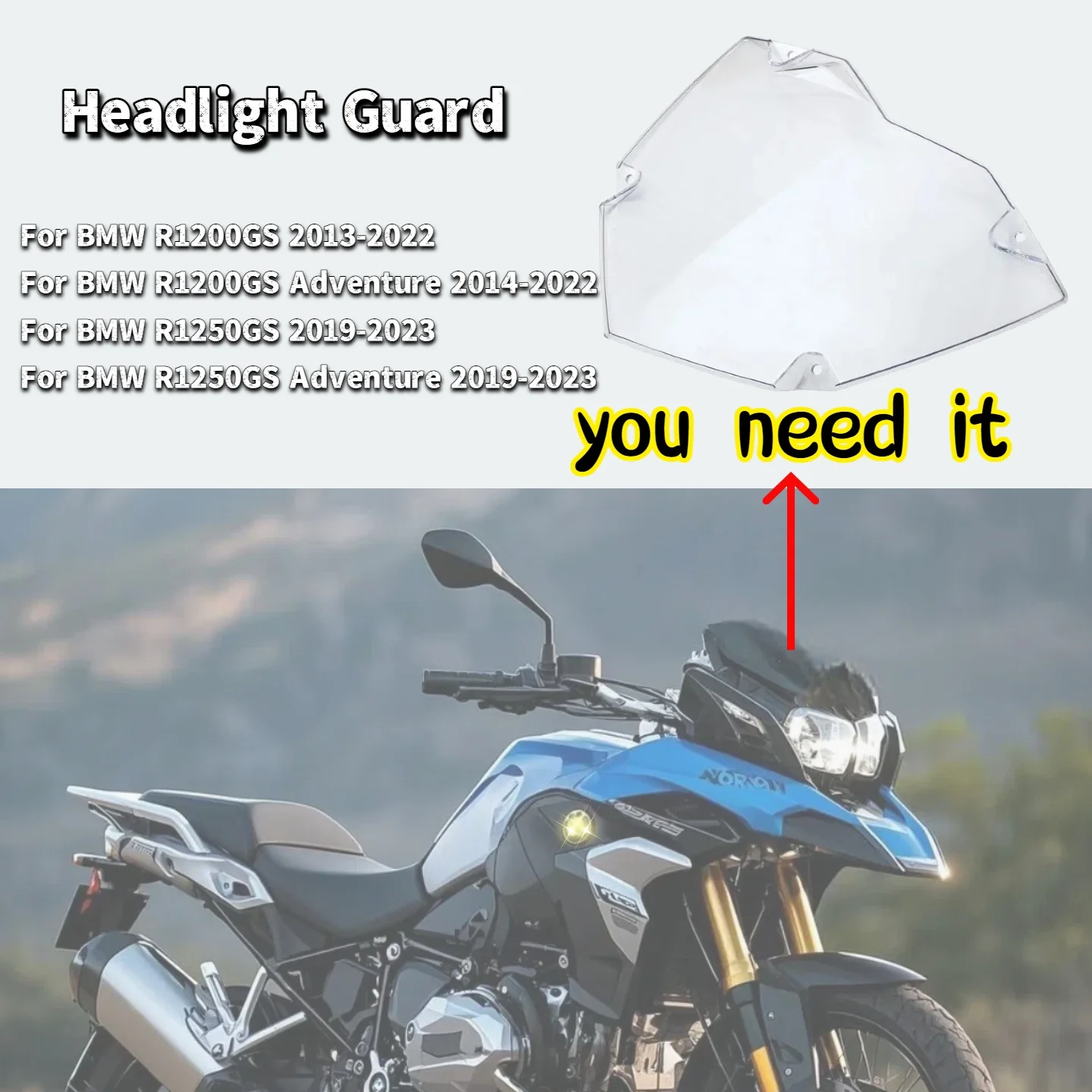 Motorcycle Accessories for BMW R1250GS R1200GS 2013-2023 R 1200 GS Headlight Guard headlight protector Cover
Motorcycle Accessories for BMW R1250GS R1200GS 2013-2023 R 1200 GS Headlight Guard headlight protector Cover