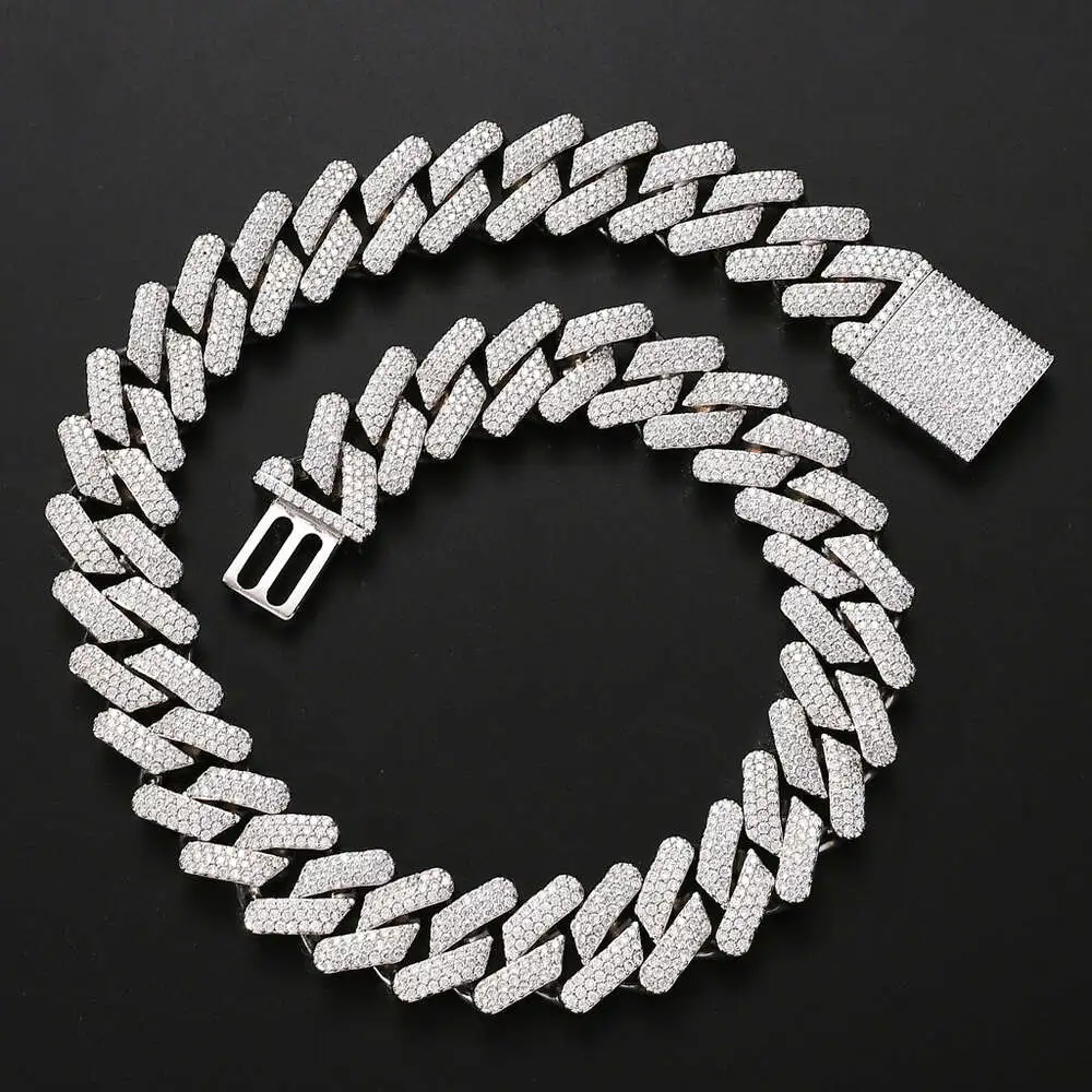 Luxury Hip Hop Jewelry White Gold Plated Cuban Link Chain Full Iced Out Diamond Hip Hop Chain Necklace for Men Jewelry
Luxury Hip Hop Jewelry White Gold Plated Cuban Link Chain Full Iced Out Diamond Hip Hop Chain Necklace for Men Jewelry