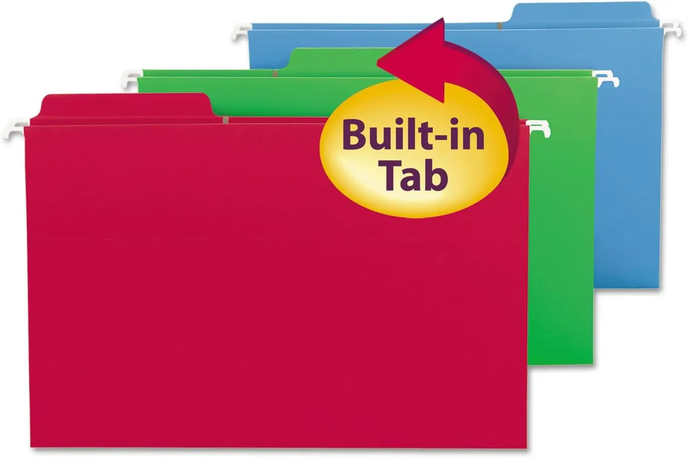 Legal Size Hanging File Folders, 1/3-Cut Built-in Tabs, Assorted Colors, 18 Count for Easy Organizing
Legal Size Hanging File Folders, 1/3-Cut Built-in Tabs, Assorted Colors, 18 Count for Easy Organizing