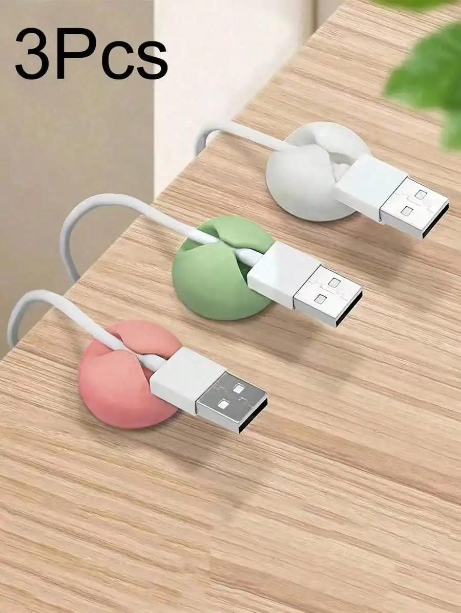 3pcs Desktop Cable Organizer Clip, Cord Management Holder For Charging Cables, Suitable For School Office Desk
3pcs Desktop Cable Organizer Clip, Cord Management Holder For Charging Cables, Suitable For School Office Desk