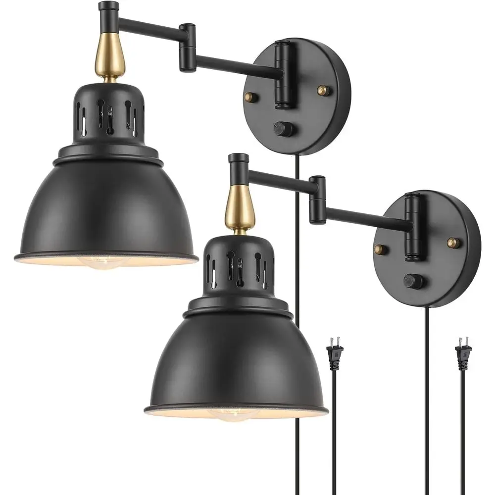 Plug in Wall Sconces, Dimmable Wall Sconces Retractable Swing Arm Wall Lamp with 6T Plug in Cord and Dimmer Knob On/O Switch, E2
Plug in Wall Sconces, Dimmable Wall Sconces Retractable Swing Arm Wall Lamp with 6T Plug in Cord and Dimmer Knob On/O Switch, E2