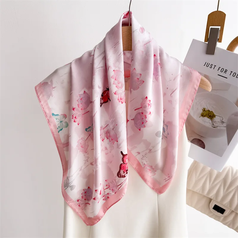 68cm Butterfly Dance Flower Elegant Printed Square Scarf Women New Model Silk Scarf Trendy and All-Match Shawl Scarfs Headscarf
68cm Butterfly Dance Flower Elegant Printed Square Scarf Women New Model Silk Scarf Trendy and All-Match Shawl Scarfs Headscarf