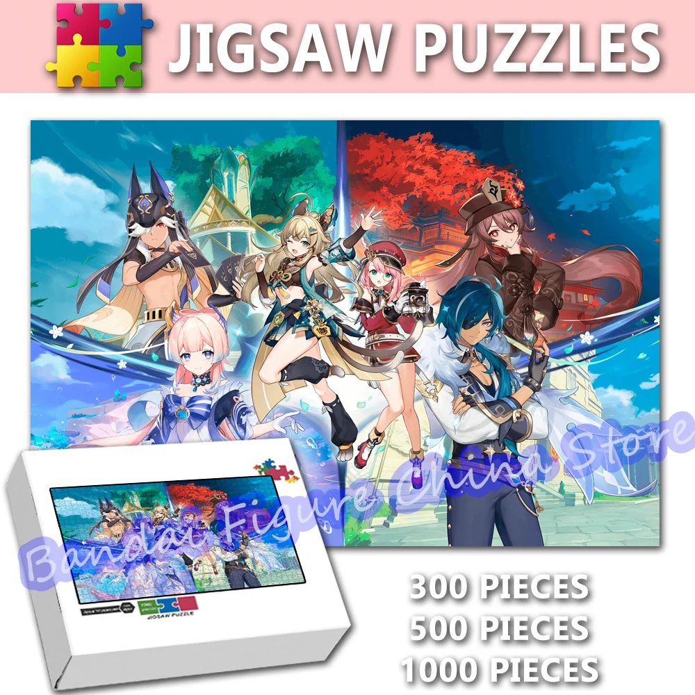 Genshin Impact 300/500/1000 Pieces Assembling Jigsaw Puzzle Game Video Print Puzzle for Kids Creative Education Toys
Genshin Impact 300/500/1000 Pieces Assembling Jigsaw Puzzle Game Video Print Puzzle for Kids Creative Education Toys