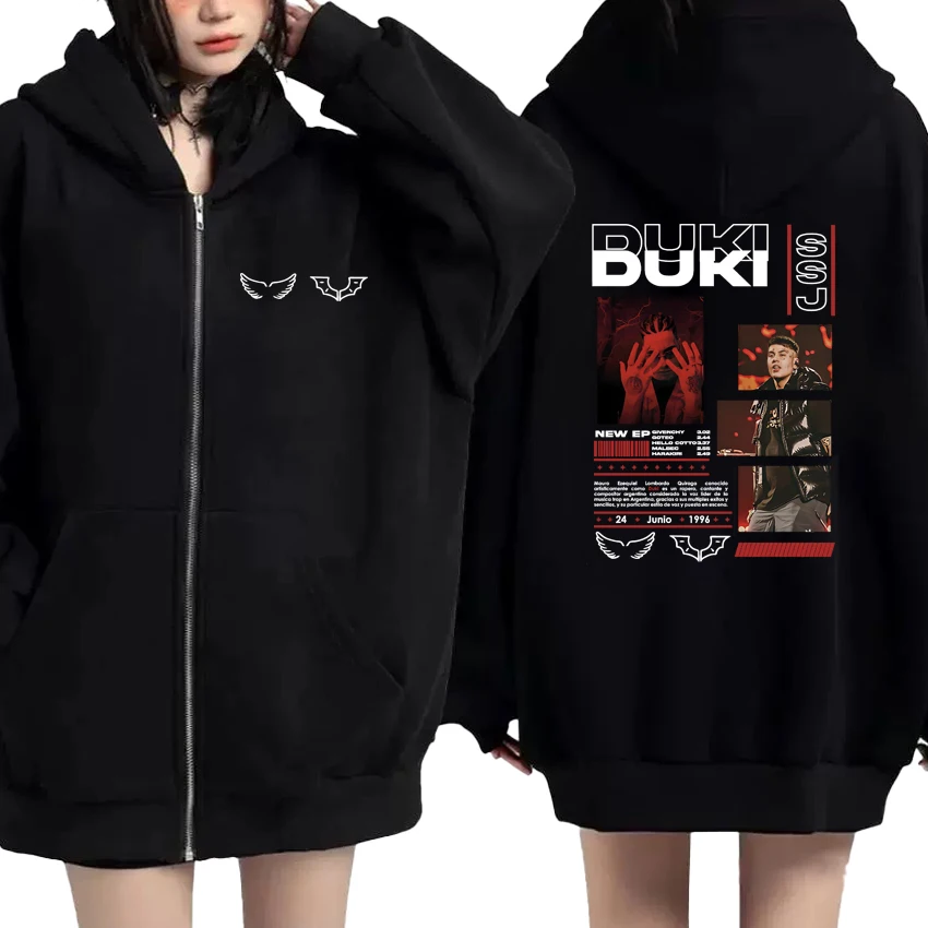 2025 New In Rapper DUKI Music Album Hip Hop Zipper Print Hoodie Autumn Winter Men Women Fleece Long sleeve Unisex Oversized Coat
2025 New In Rapper DUKI Music Album Hip Hop Zipper Print Hoodie Autumn Winter Men Women Fleece Long sleeve Unisex Oversized Coat