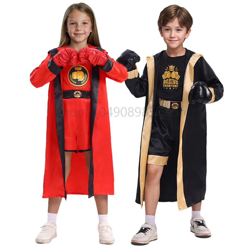 Red World Champion Boxing Girl Halloween Fancy Dress Up Sport Theme Outfit Black Knockout Champ Boxer Costume For Children
Red World Champion Boxing Girl Halloween Fancy Dress Up Sport Theme Outfit Black Knockout Champ Boxer Costume For Children