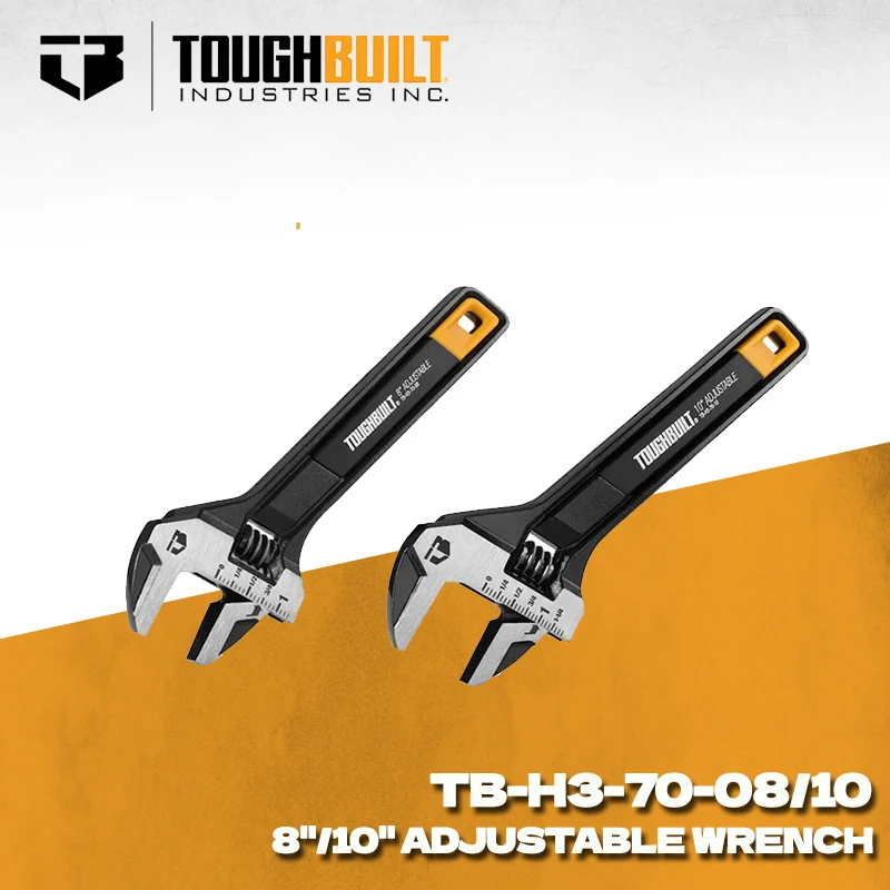 TOUGHBUILT TB-H3-70-08/TB-H3-70-10 8"/10" Adjustable Wrench Hand Tools
TOUGHBUILT TB-H3-70-08/TB-H3-70-10 8"/10" Adjustable Wrench Hand Tools