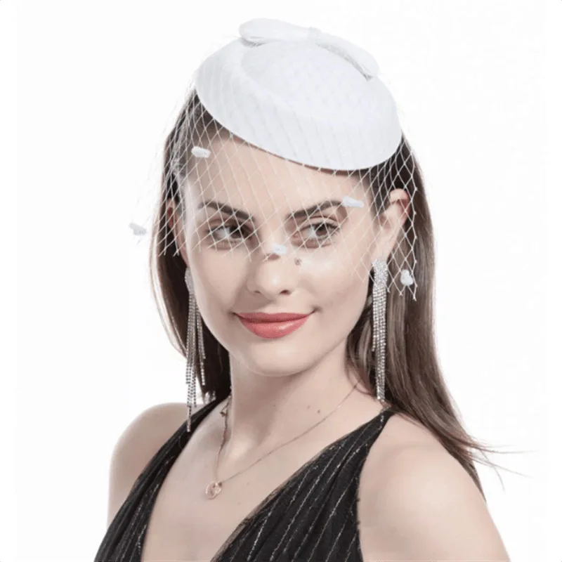 Cross-Border Retro Veiled Small Hat with Mesh Lace Pearl Butterfly Bride Headpiece Stewardess Hat
Cross-Border Retro Veiled Small Hat with Mesh Lace Pearl Butterfly Bride Headpiece Stewardess Hat