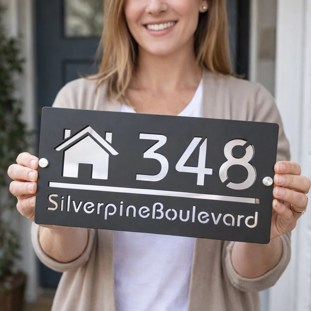 Персонализированный акриловый знак дома с лазерной резкой | 3D плавающая современная табличка с номером двери | Изготовленное на заказ водонепроницаемое наружное адресное имя дома
Персонализированный акриловый знак дома с лазерной резкой | 3D плавающая современная табличка с номером двери | Изготовленное на заказ водонепроницаемое наружное адресное имя дома