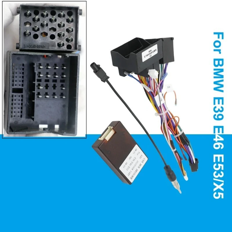 Для BMW E39 E46 E53 16-контактный автомобильный радиоприемник Canbus Box адаптер декодер жгут проводов питания кабель Android стерео
Для BMW E39 E46 E53 16-контактный автомобильный радиоприемник Canbus Box адаптер декодер жгут проводов питания кабель Android стерео