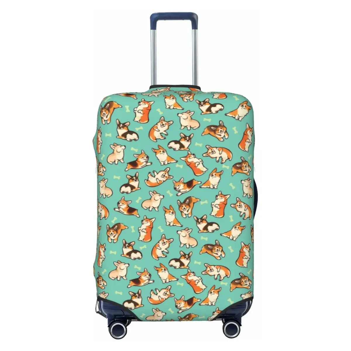 Изготовленный на заказ дорожный чехол для багажа Jolly Corgis, эластичный защитный чехол для чемодана, подходит для 18-32 дюймов 
Изготовленный на заказ дорожный чехол для багажа Jolly Corgis, эластичный защитный чехол для чемодана, подходит для 18-32 дюймов