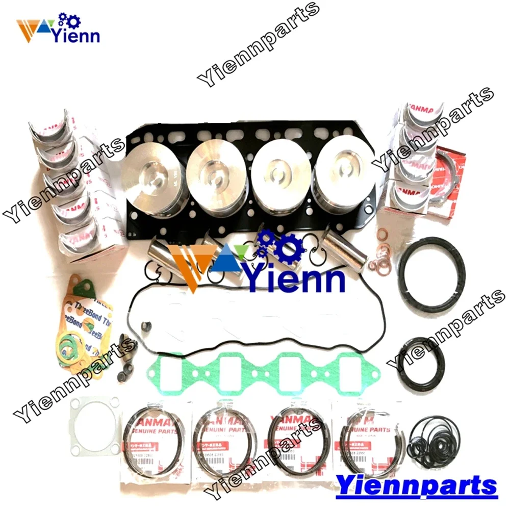 4TNA78 4TNA78TL-DBW комплект для капитального ремонта двигателя Yanmar, запасные части, подходят для экскаватора NW400 S и B15W, трактора F26 F28 FX32
4TNA78 4TNA78TL-DBW комплект для капитального ремонта двигателя Yanmar, запасные части, подходят для экскаватора NW400 S и B15W, трактора F26 F28 FX32