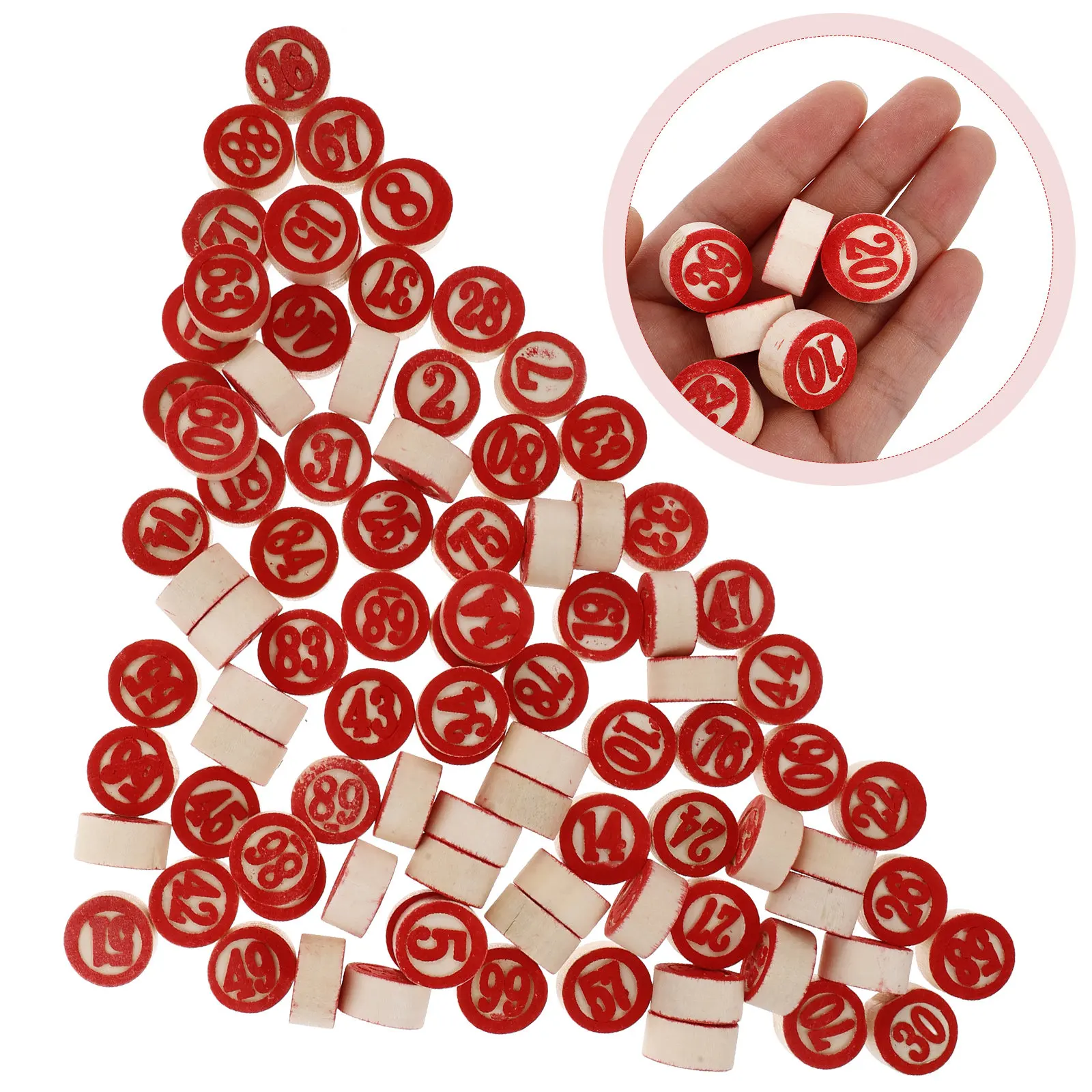 90Pcs Number Chess Pieces Wooden Double Sided Red Board Game Set Family Gathering Logical Game Supply Number 1-90
90Pcs Number Chess Pieces Wooden Double Sided Red Board Game Set Family Gathering Logical Game Supply Number 1-90