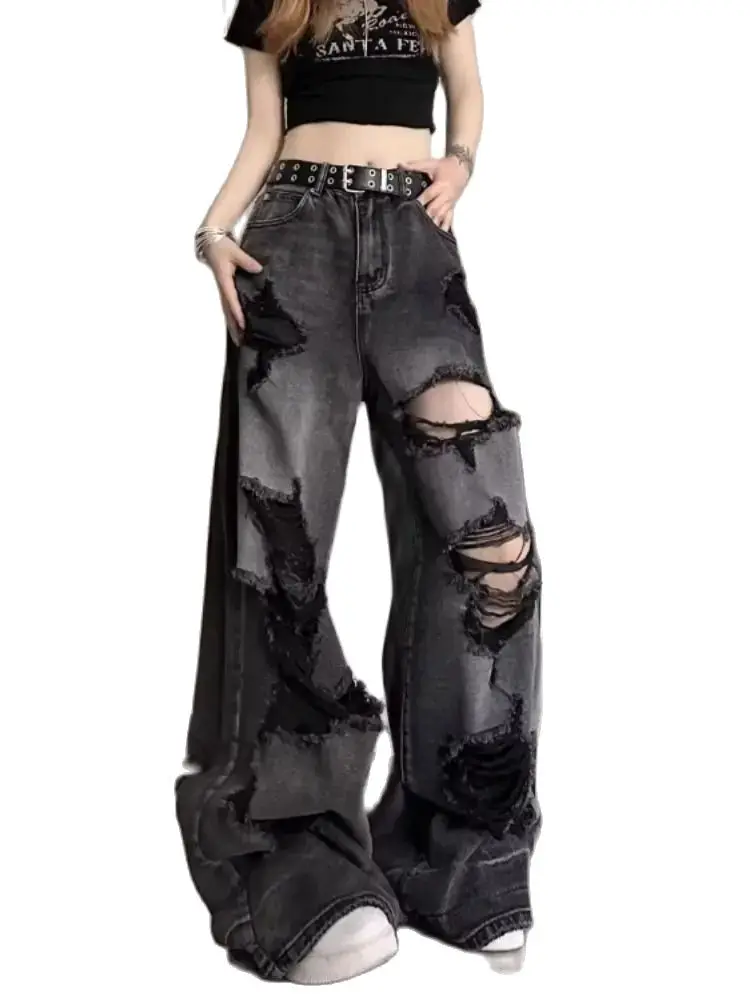 Broken hole beggar Jeans Women 2024 High Waist Y2k Streetwear Loose Denim Trousers Female Loose High Waist Trousers Female
Broken hole beggar Jeans Women 2024 High Waist Y2k Streetwear Loose Denim Trousers Female Loose High Waist Trousers Female