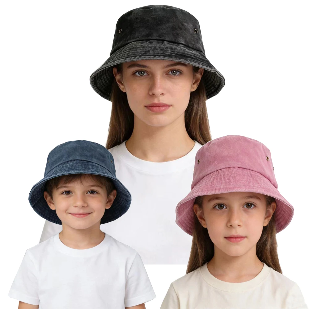 Parent-Child Summer Bucket Hat Kids Vintage Washed Denim UV Protection Sun Hats Panama Girls Boys Outdoor Cotton Caps Adult
Parent-Child Summer Bucket Hat Kids Vintage Washed Denim UV Protection Sun Hats Panama Girls Boys Outdoor Cotton Caps Adult